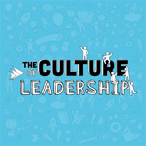 A blue background with the words " culture of leadership ".